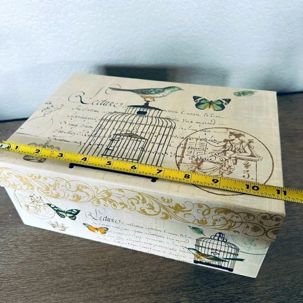 Birdcage Bird Print Storage Gift Box
